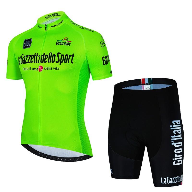 Mens Cycling Jersey Bib Shorts Set Breathable Quick-Dry Performance Wear Road Bike Riding
