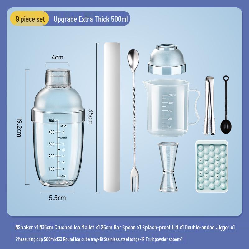 Shaker Manual Whipping Tool for Lemon and Milk Tea - Thickened Full Set for Home, Tea Shop, or Street Stall