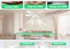 E27 Crystal Ceiling Fan Light with Remote Control - LED Six-Blade for Bedrooms