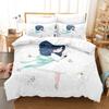 3D digital printing bedding four-piece set three-piece set beautiful woman bed sheet quilt pillow
