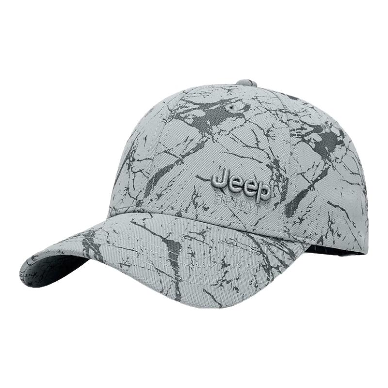JEEP Unisex Fashion Baseball Cap A0752 Adjustable One Size светло-серый