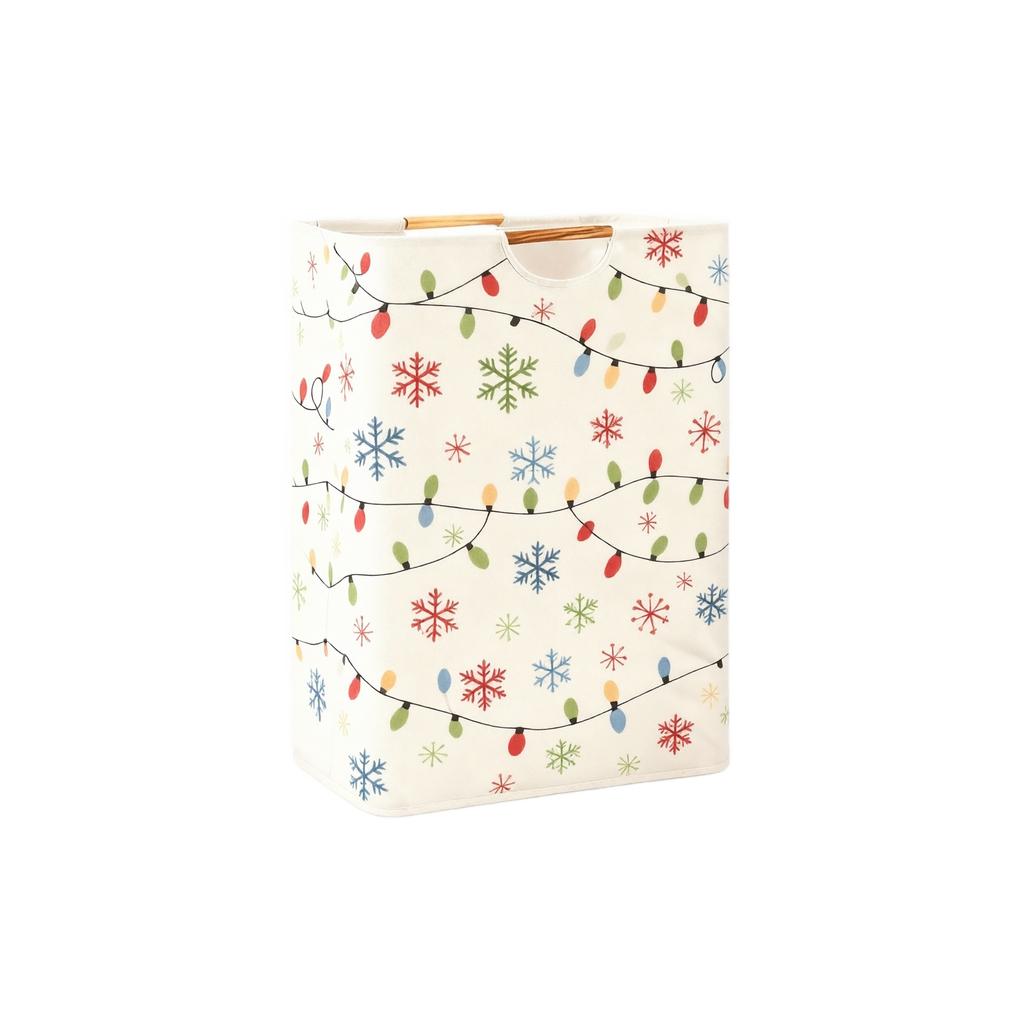 Christmas Storage Basket, Portable Hamper for Bathroom and Home Organization