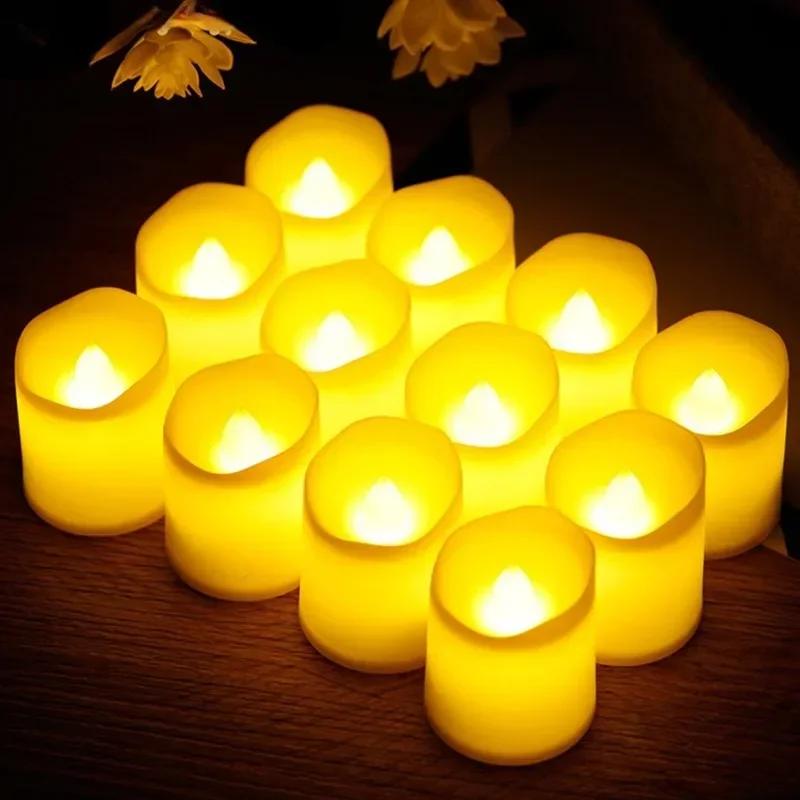 48/1PC Flameless LED Candle Light Battery Powered Wishing Tealight Wedding Christmas Birthday Decoration Lamp Electronic Candles