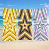 Towel Textile Bathrobe Beach Five-pointed Quick-Drying Lightweight Portable Camping Stars Concentric Swim Colorful Pool Travel