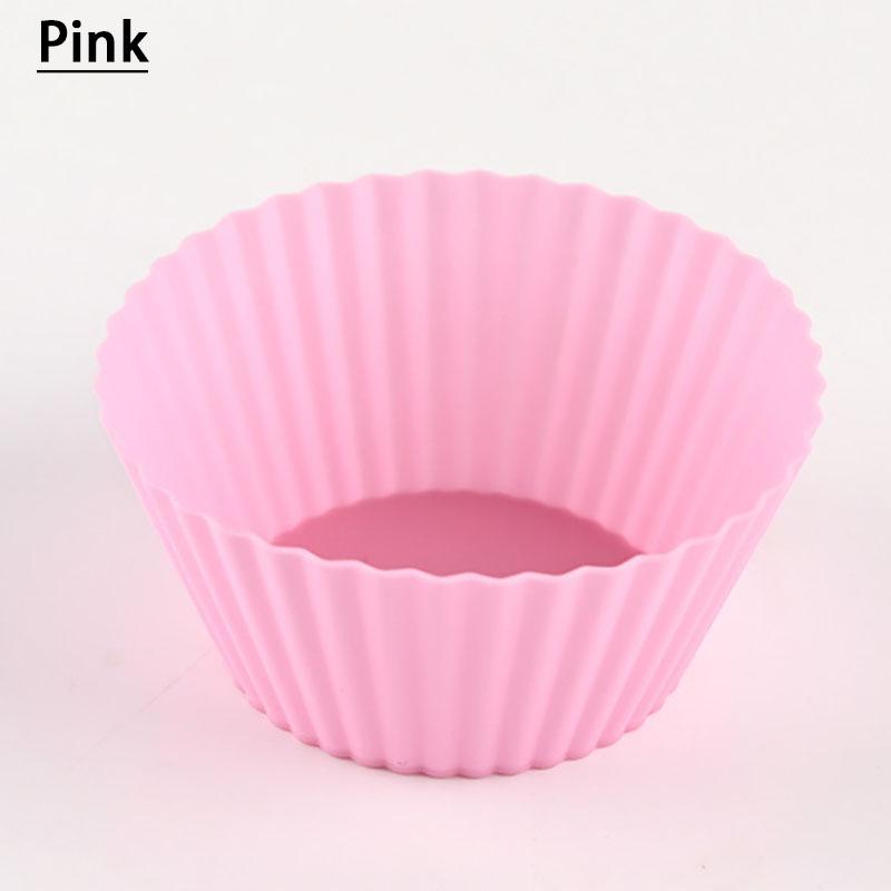 12/24/36pcs Of Silicone Cake Mold Round Muffin Cup Cake Baking Mold Kitchen Cooking Bakeware Making Diy Cake Decoration Tool