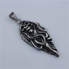 Santa Muerte Vintage Retro Stainless Steel Pendant Necklace Our Lady of Holy Death Mexican Grim Reaper Skull Halloween Jewelry
