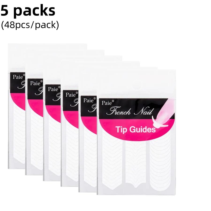 2/5packFrench Style Nail Stickers3One-in-One French Curved Smile Stickers Wearable Nail Stickers White Edge Stickers