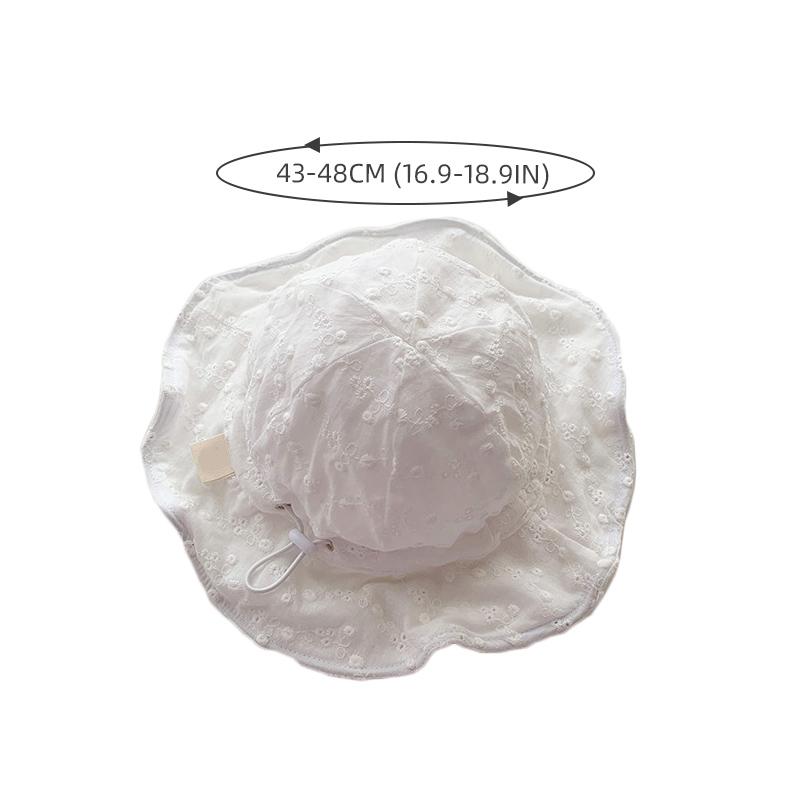 Baby Girls Sun Hat Summer Panama Breathable Hollow Bucket Hat Cute Floral Baby Infant Fisherman Cap