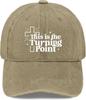 This Is The Turning Point Christian Cross Baseball Cap Distressed Washed Casual Adult Unisex