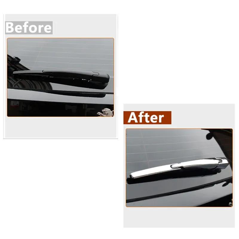 Rear Wiper Window Wiper Cover Trim Stickers For Peugeot 3008 GT MK2 2016 2017 2018      ABS Car Accessories