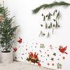 Creative Santa Claus Squirrel Holiday Wall Decal Decor Living Room Bedroom Background Self-Adhesive PVC Sticker Set