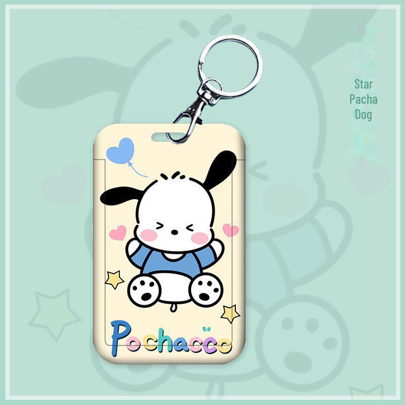 

Студенческое удостоверение с мультяшным рисунком и держатель для карты доступа с выдвижным шнурком - Милая карта на школьный автобус и питание для детей Keychain звезда