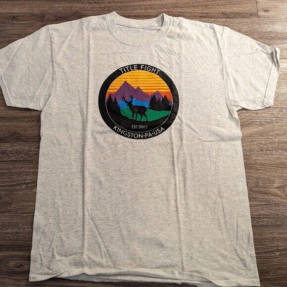 Vtg Title Fight Band 2003 Tour Cotton Sport Grey Full Size Unisex Unisex T-Shirt S 1950₽