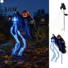 Venkovní duchové světla na solární pohon Halloweenský sběrač duší Zahradní kolík Světlo, Animovaný lucerna s pryskyřičnými ozdobami s tématem hřbitova Tekoucí LED oči,