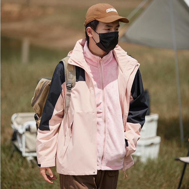 Herbst und Winter Paar Winddicht Wasserdicht Abnehmbares Futter Outdoor Jacke Jacke Jacke