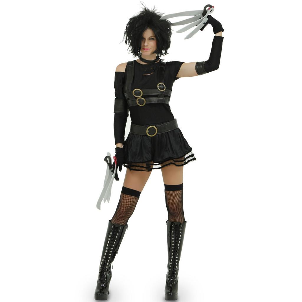 Edward Scissorhands Cosplay Costume With Polyester Fabric For Halloween Party And Theater Performance