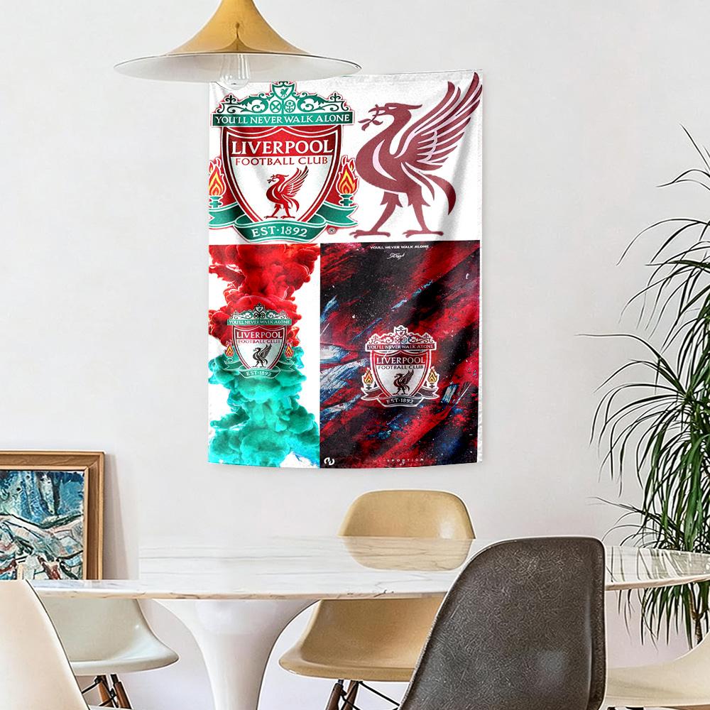 Liverpool Football Club Vægdekoration Vægtæppe Kunst Til Kæledyrsminde Fødselsdag Bryllupsfest Baggrund Familiegave