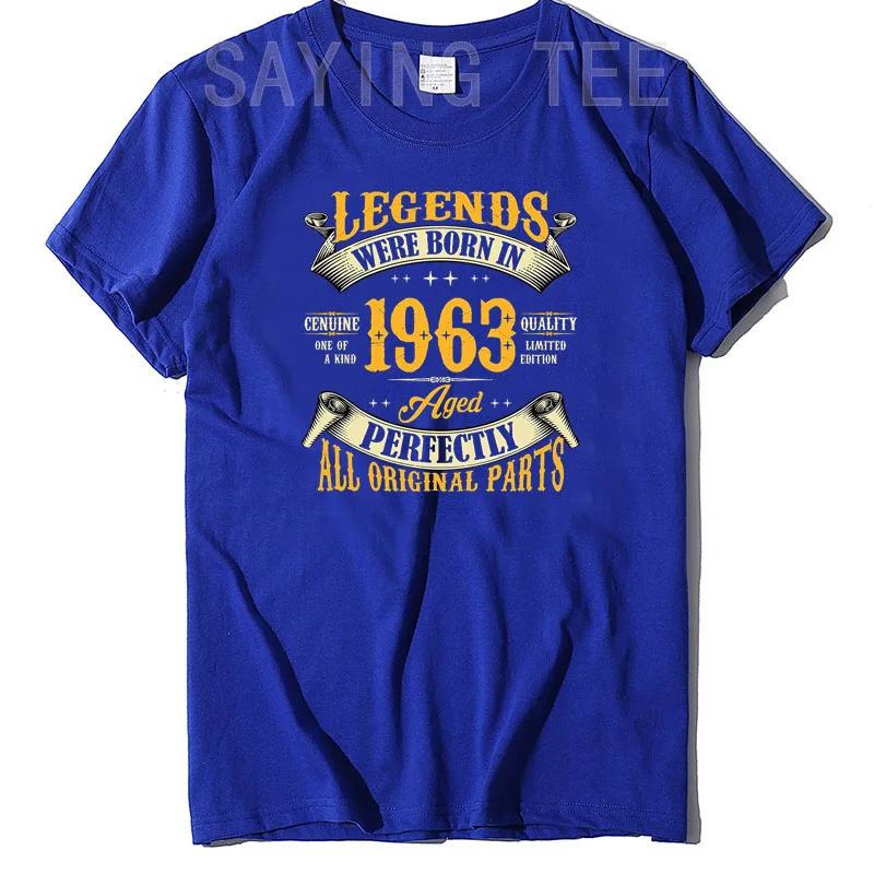 Legends Were Born In 1963 T-Shirt 61th Birthday Shirts for Men, Vintage 61 Years Old Clothes Daddy Grandpa Gifts Dad Father Tees