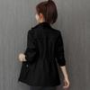 Fashion Double Layer Women Windbreaker Jacket Stand Up Collar Plus Size 4XL Spring Autumn Short Coat
