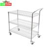 Stainless Steel Adjustable Three-Layer Flatbed Cart for Goods