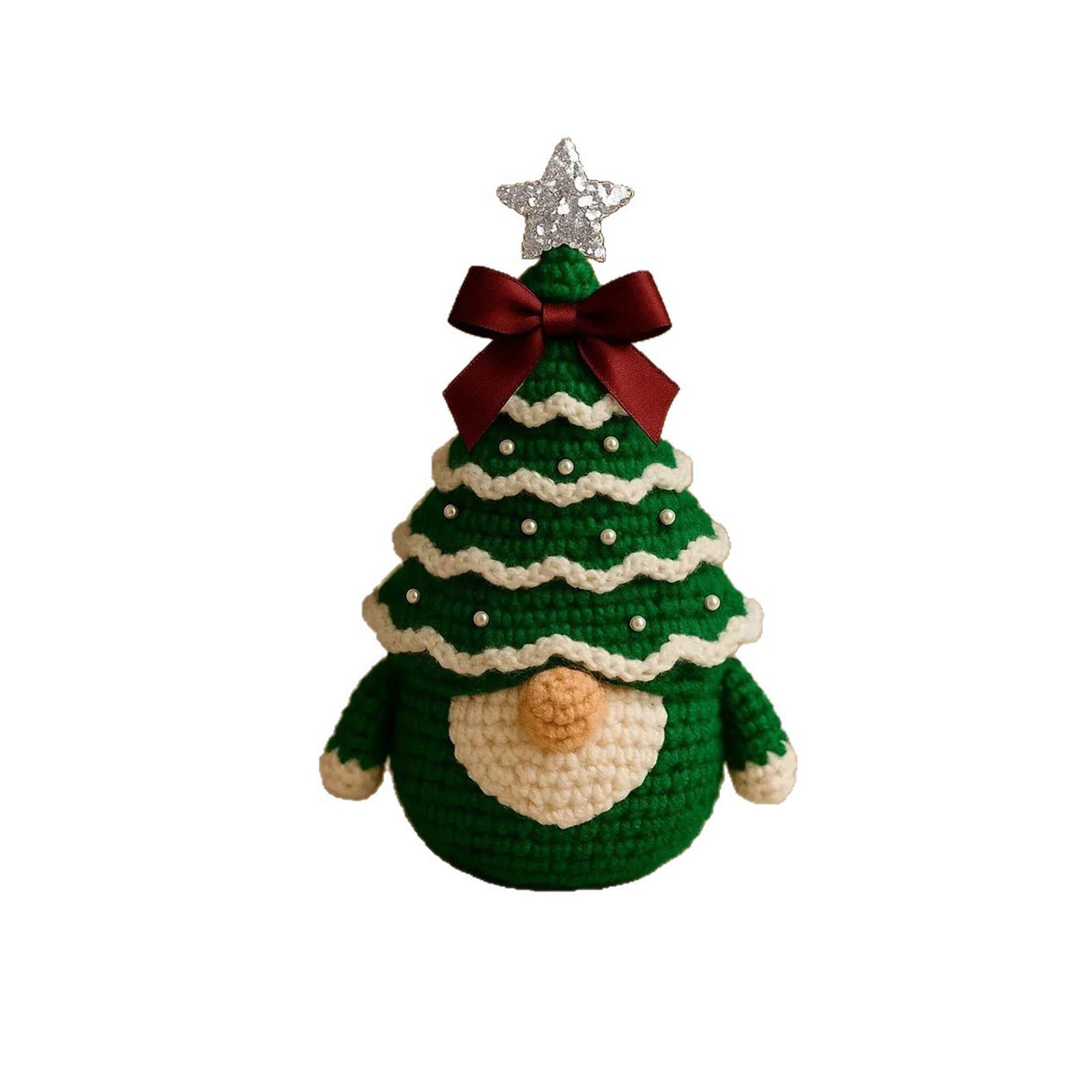 

Набор для вязания крючком рождественской елки своими руками, набор для праздничного украшения ручной работы One Size