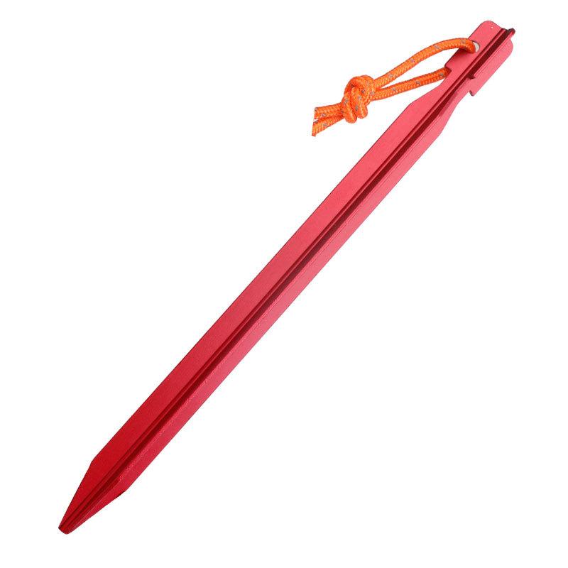Outdoor Camping, Camping Tent Canopy Ground Nails, Aluminum Alloy Triangular Belt, Reflective Rope, Flooring Accessories 18cm*20PCS красный