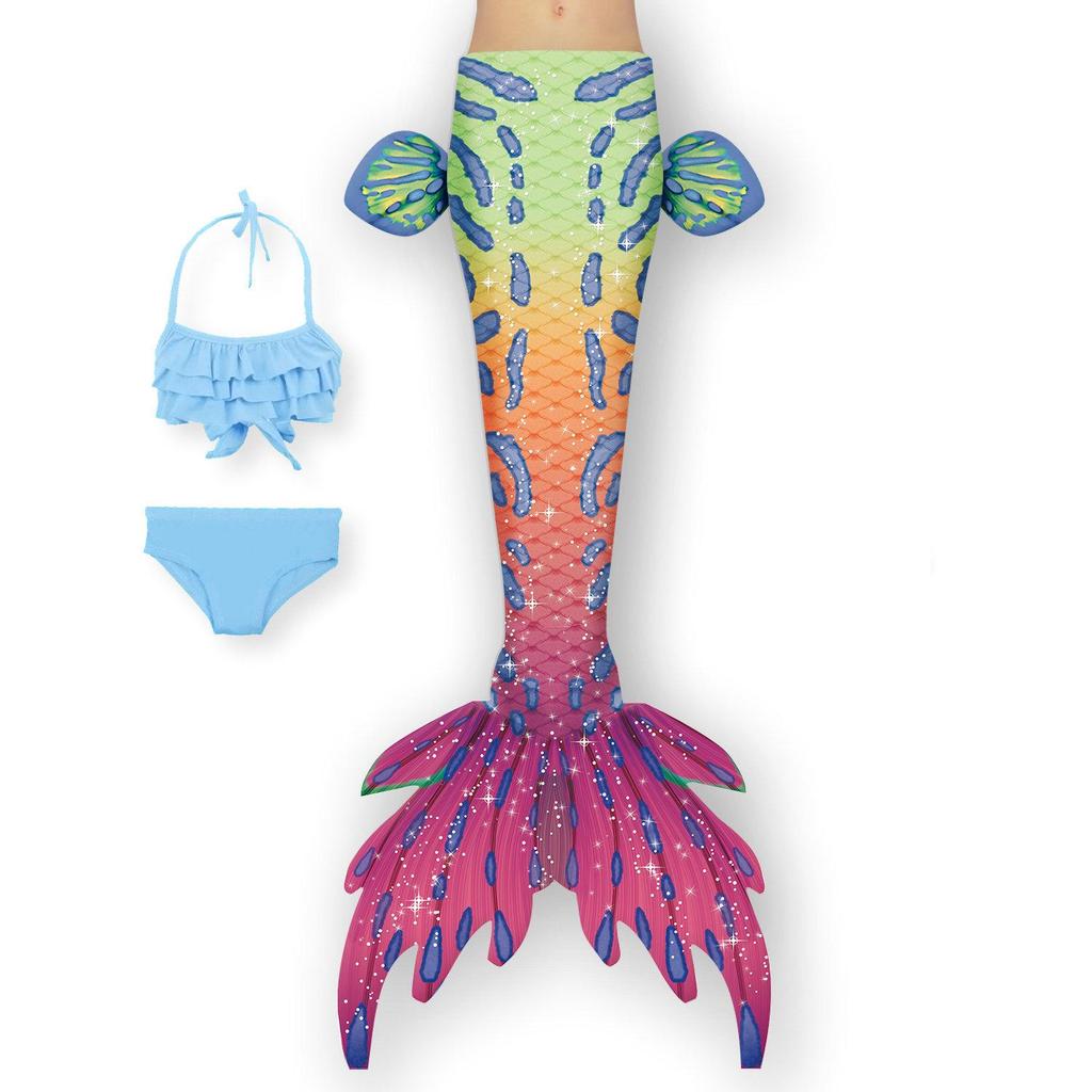 Costum de baie Costum de Prințesă Sirena pentru Copii cu Coadă - Stil Nou pentru Fete