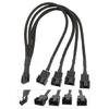 3/4 Way 4 Pin PWM Fan Splitter Cable PWM Fan Extension Cable for Computer Case 4Pin Fan Cable PC Fan Extension Cable