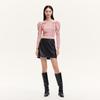 VEROMODA Ballet Style Puff Sleeve Tie-Front Knit Top