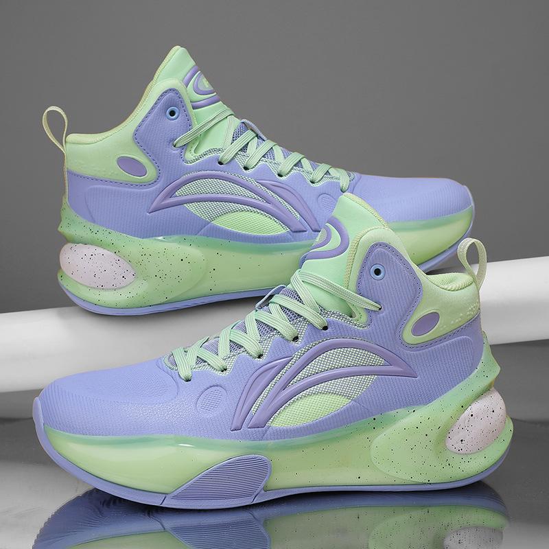 

Модный контроль Шуай 17 Баскетбольные кроссовки Мальчики Подростковые Профессиональные Цементный пол Практичное Трение Звук Воздушная подушка Амортизация 45 очистить синий