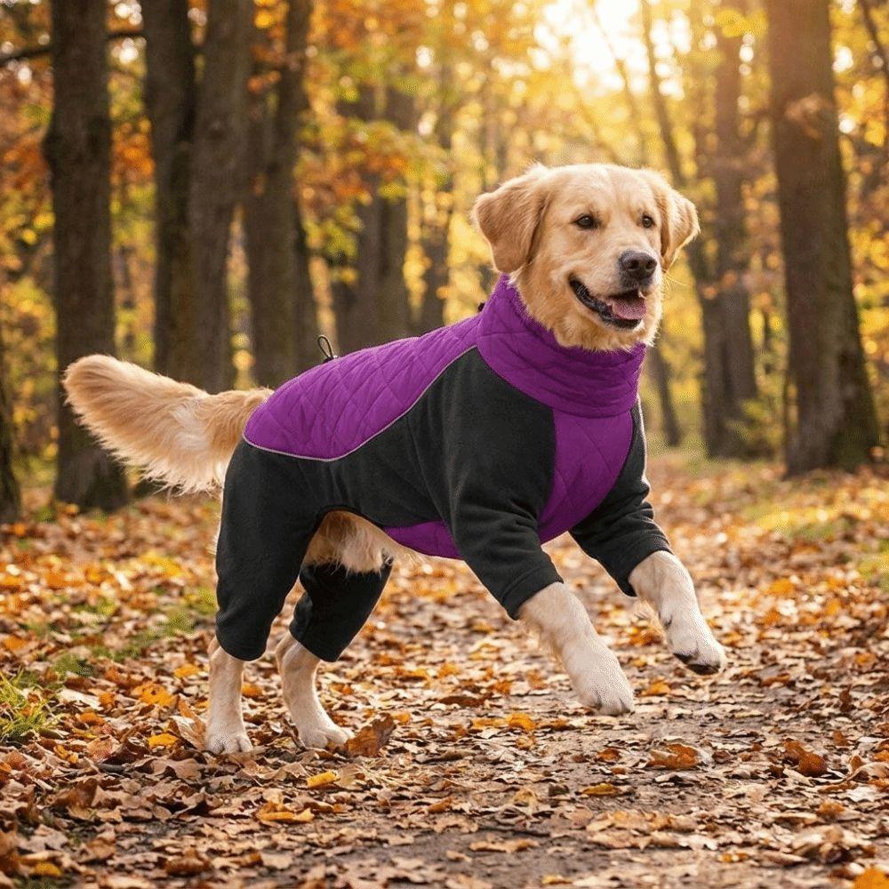 Verstellbares Hundevierbein-Sweatshirt Winddichte Hundewärmepyjama Fleece-Hundeoverall Outdoor
