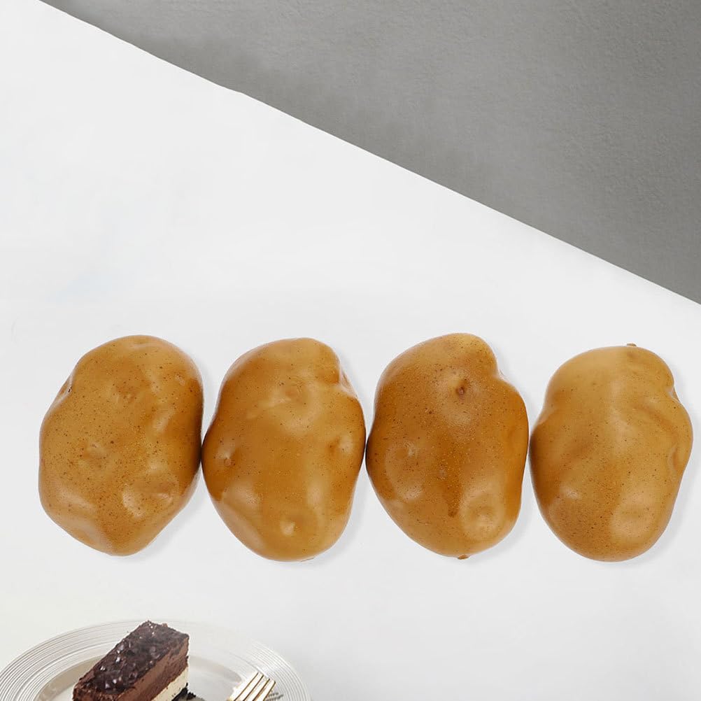 Amosfun 9cm Fake Potato Realistic Fake Lightweight Styrofoam Perfect for Photo Store Kitchen Pretend and Harvest Model, Potato, Model, Shoots,
