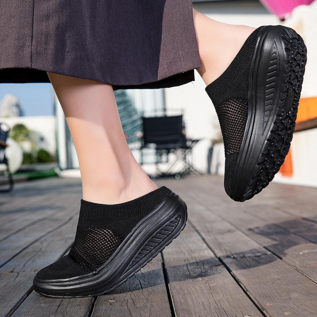 Women Slide Slippers Elevator Mules Sandals Slip on Summer Casual Clogs White Pink Black Purple Lightweight Socks Shoes Plus Size 41 42 43