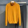 Trendy Herentrui met Hoge Hals, Dik Gebreid, Dubbele revers, Koreaanse Stijl