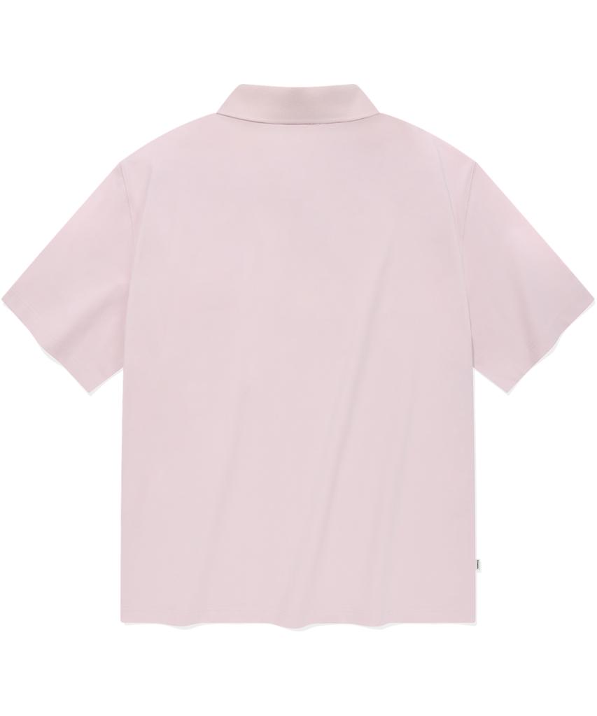 COVERNAT Authentic Pocket Collar T-Shirt Light Pink