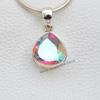 Angel Aura Quartz Pendant, Handmade Pendant, 925 Sterling Silver, Pear Shape Angel Aura Quartz Pendant, Anniversary Pendant