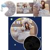 Moon And Stars Plush Pillow For Home Decor And Gift Giving Glowing Night Light Cushion