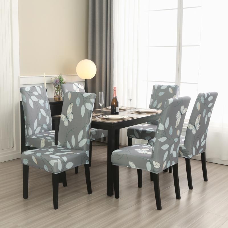 1PC Geometrische Stuhlhusse Elastischer Sitzschutz Stuhlhussen für Esszimmer Küche Hotel Wohnzimmer Hochzeitsbankett