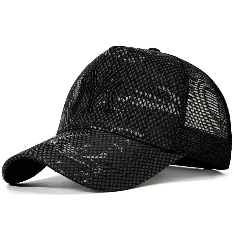 Breathable Mesh Baseball Cap With Embroidered Logo Sun Protection For Hiking Running Fishing Outdoor Wear