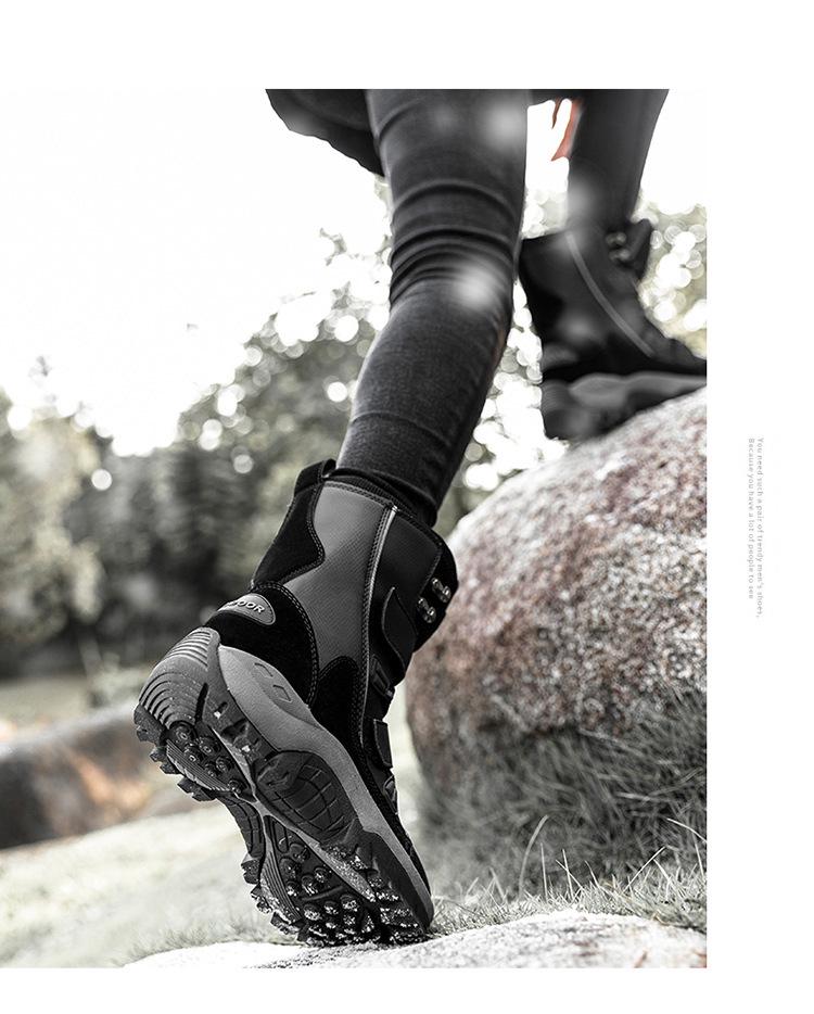 Women's Winter High-Top Cotton Snow Boots, Thick-Soled with Plus Velvet, Large Size.