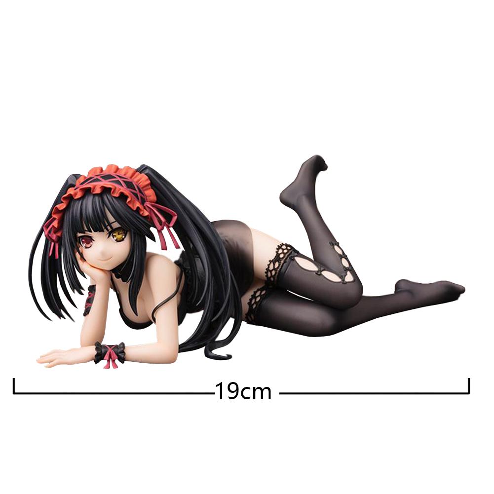 

Anime figure Tokisaki Kurumi pajamas prone position action figure Tokisaki Kurumi figurine PVC Model Toy Collection Statue Gifts 19cm