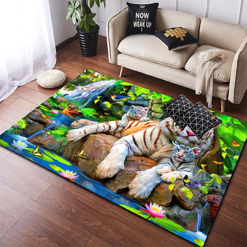 Tiger Carpet Room Mat Bathroom Floor Waterproof Carpet Mat Rugs for Bedroom Carpets for Living Room Area Rug Kitchen Mat