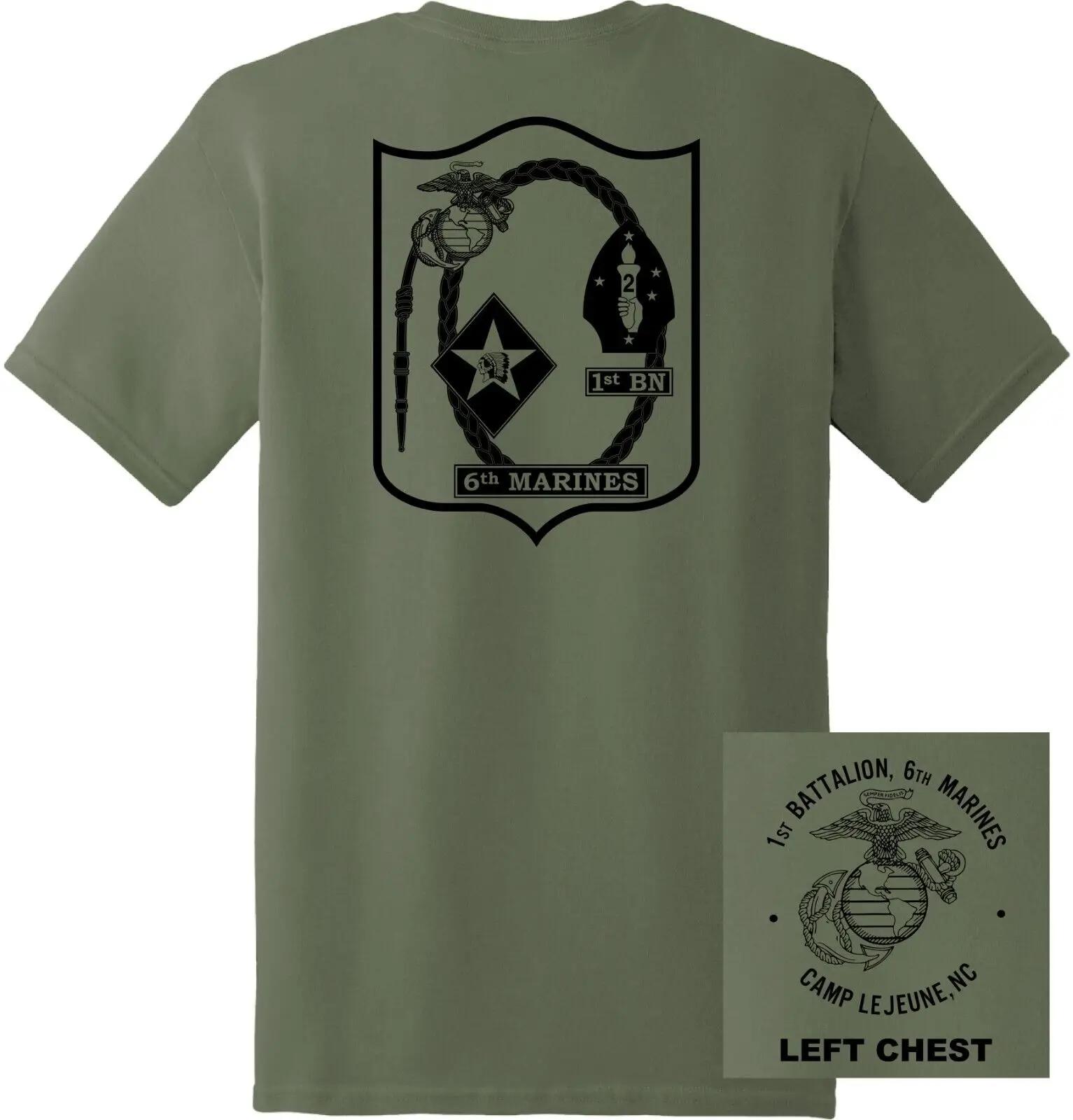 

1st Battalion 6th Marine Regiment US Marine Corps TShirt 100 Cotton ONeck Short Sleeve Summer Casual Mens Tshirt Size S3XL 4XL
