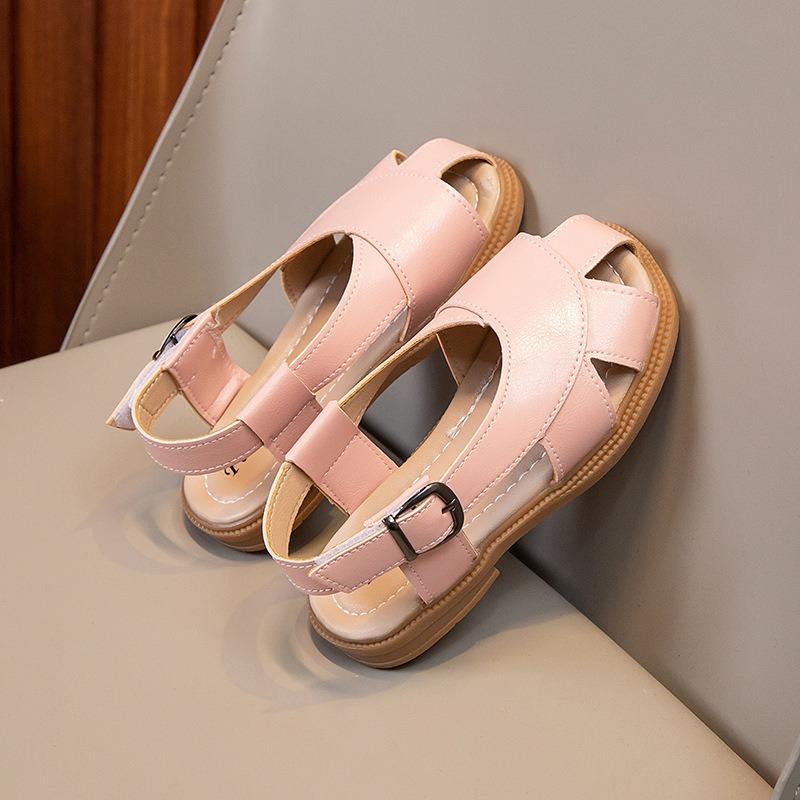 Summer Kids Closed-Toe Hollow Out Beach Sandals, Soft Sole Casual Princess Shoes for Boys and Girls