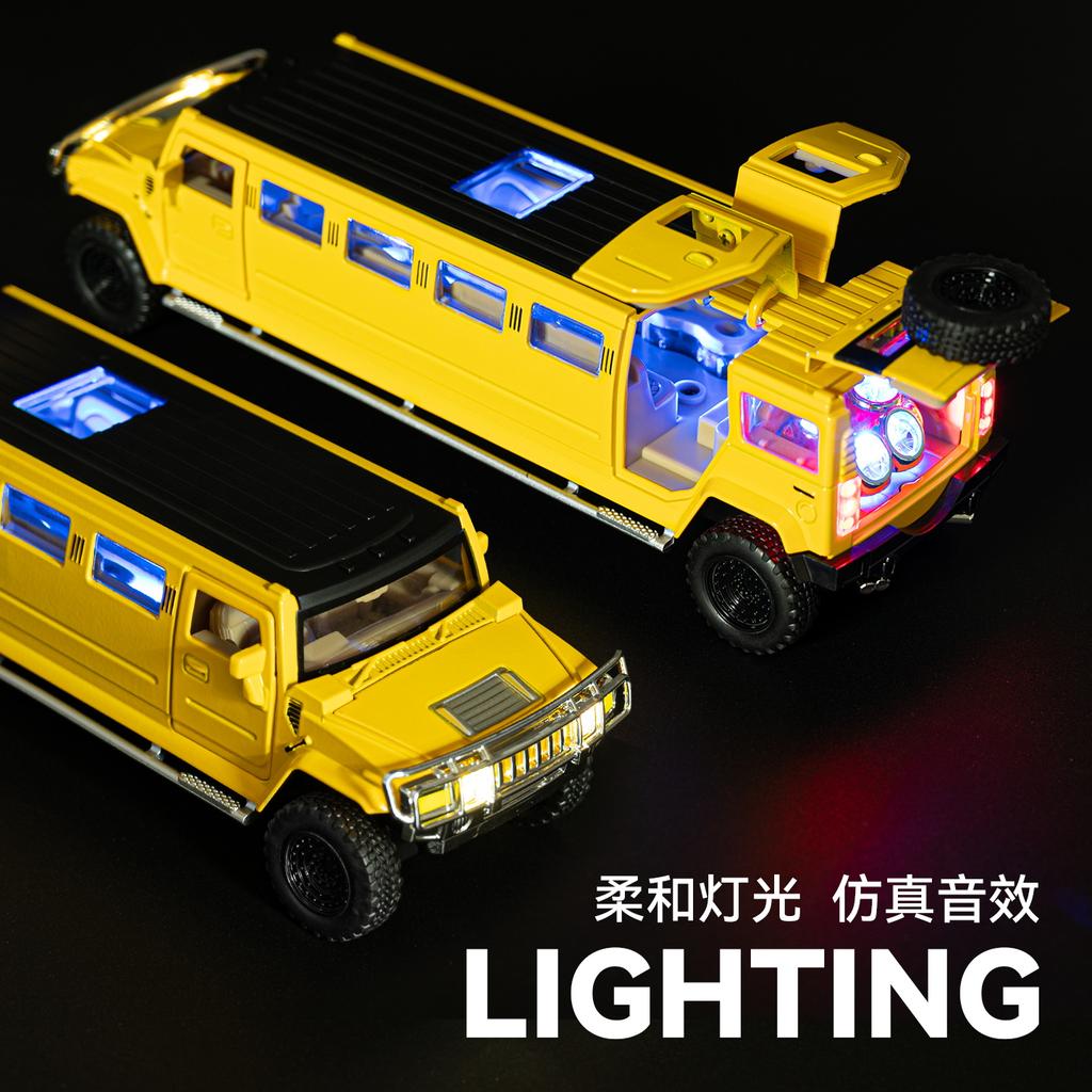 1:32 HUMMER H2 Deluxe Extended Version Alloy Metal Diecast Model Car Desktop Display Collectible Ornament Holiday Present Friend