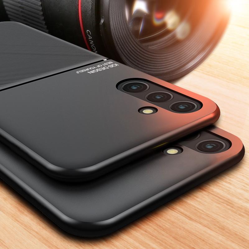 Per Samsung Galaxy A04s SM-A047F Custodia in Pelle Magnetica Supporto per Auto Custodia per Telefono Per Samsung A04S A 04S Cover Posteriore in Silicone Morbido