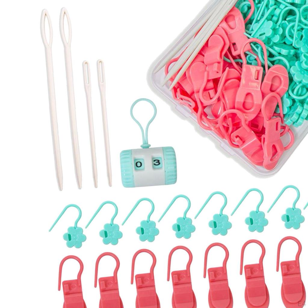 Colorful, Soft, And Cute Multi-function Crochet Markers for Knitting Sewing.