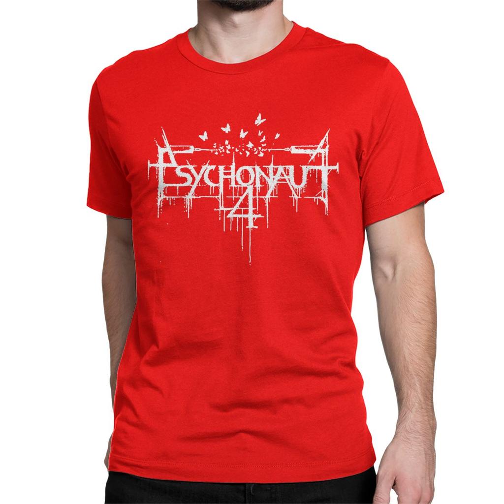 Psychonaut 4 Logo Unisex dámské tričko Rock Death Metal Vintage tričko s krátkým rukávem s kulatým výstřihem Tričko z čisté bavlny s potiskem Unisex