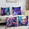 J-Jinx Animated Game Character Pillow Case Square Pillow Bedroom Sofa Leisure Comfort Cushion Car Living Room Home Decoration
