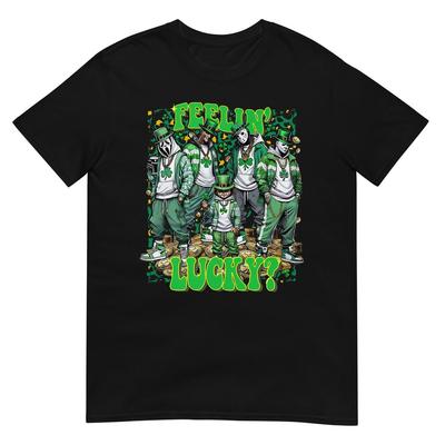 Funny Feelin' Lucky Funny St. Patrick’s Day Horror Mashup T-Shirt